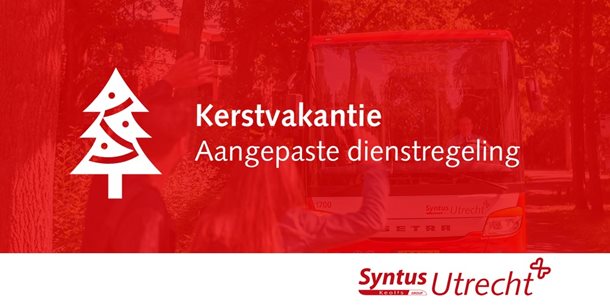 Aangepaste dienstregeling rondom de feestdagen